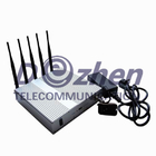 Adjustable 5 Band 3G 4G Cellphone Wifi Signal Jammer 12W With Remote Control